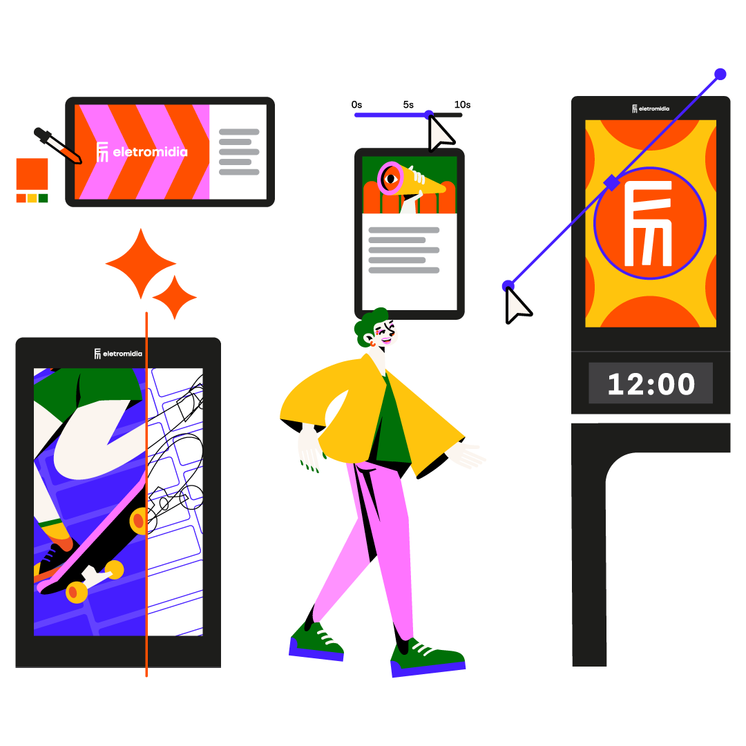 Ilustração OOH - Plano de Mídia com IA